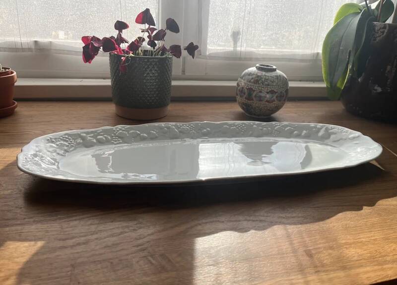 Large Deshoulieres porcelain dish
