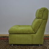 Green Corduroy Modular Corner Sofa, 1970s, Set of 4