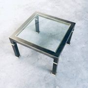 Vintage Postmodern Brushed Metal Coffee Table from Belgo Chrom / Dewulf Selection, 1980s