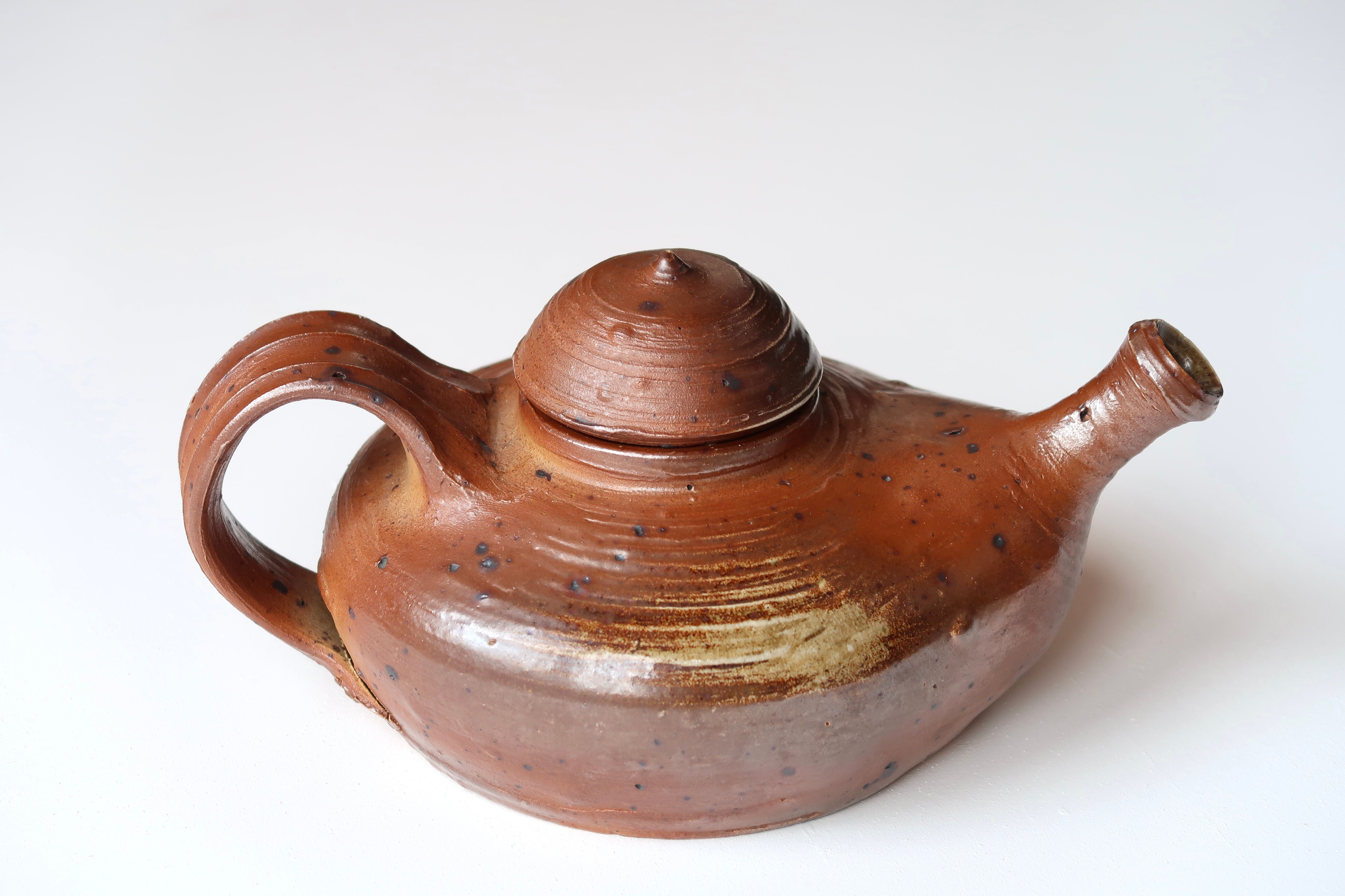 Sandstone teapot by Didier Cossin, 60s