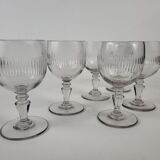 6 water glasses Cristallerie de Portieux XIXeme