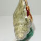 Lampe coquillage faience barbotine