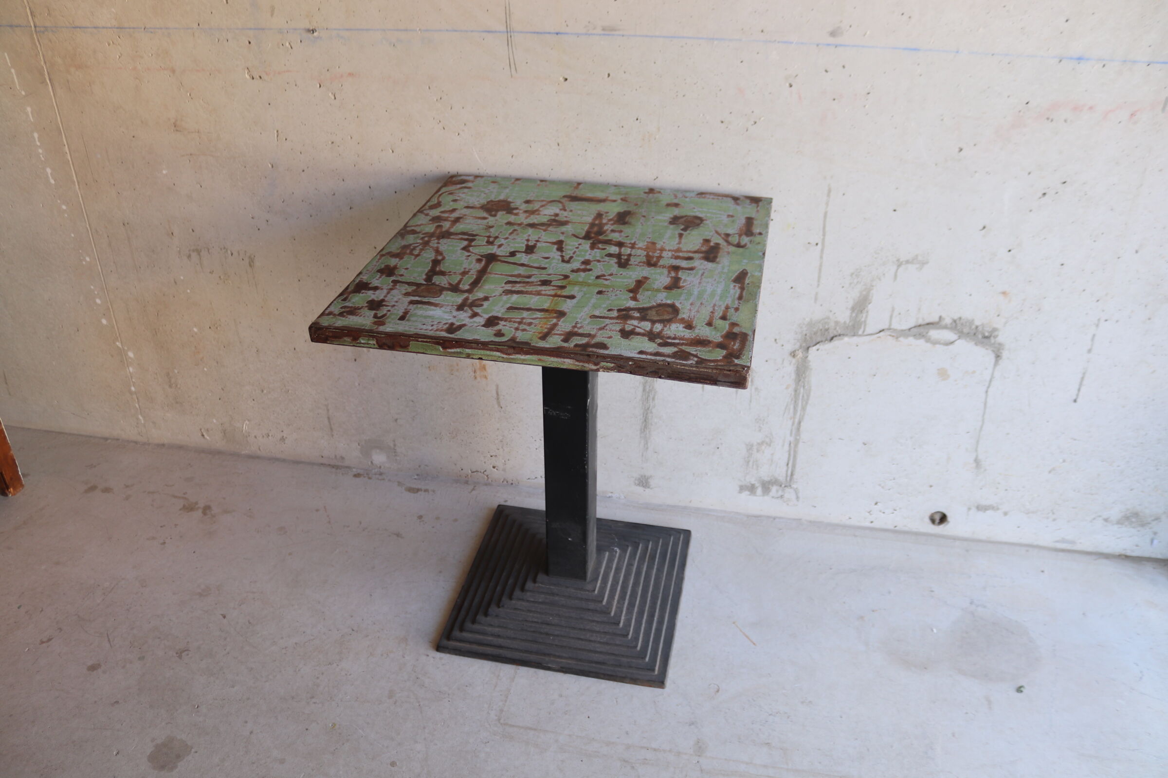 Art Deco metal bistro table