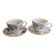 2 tea or coffee cups with saucers Churchill Staffordshire