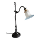Adjustable lamp in painted metal with frosted glass tulip