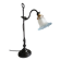 Adjustable lamp in painted metal with frosted glass tulip