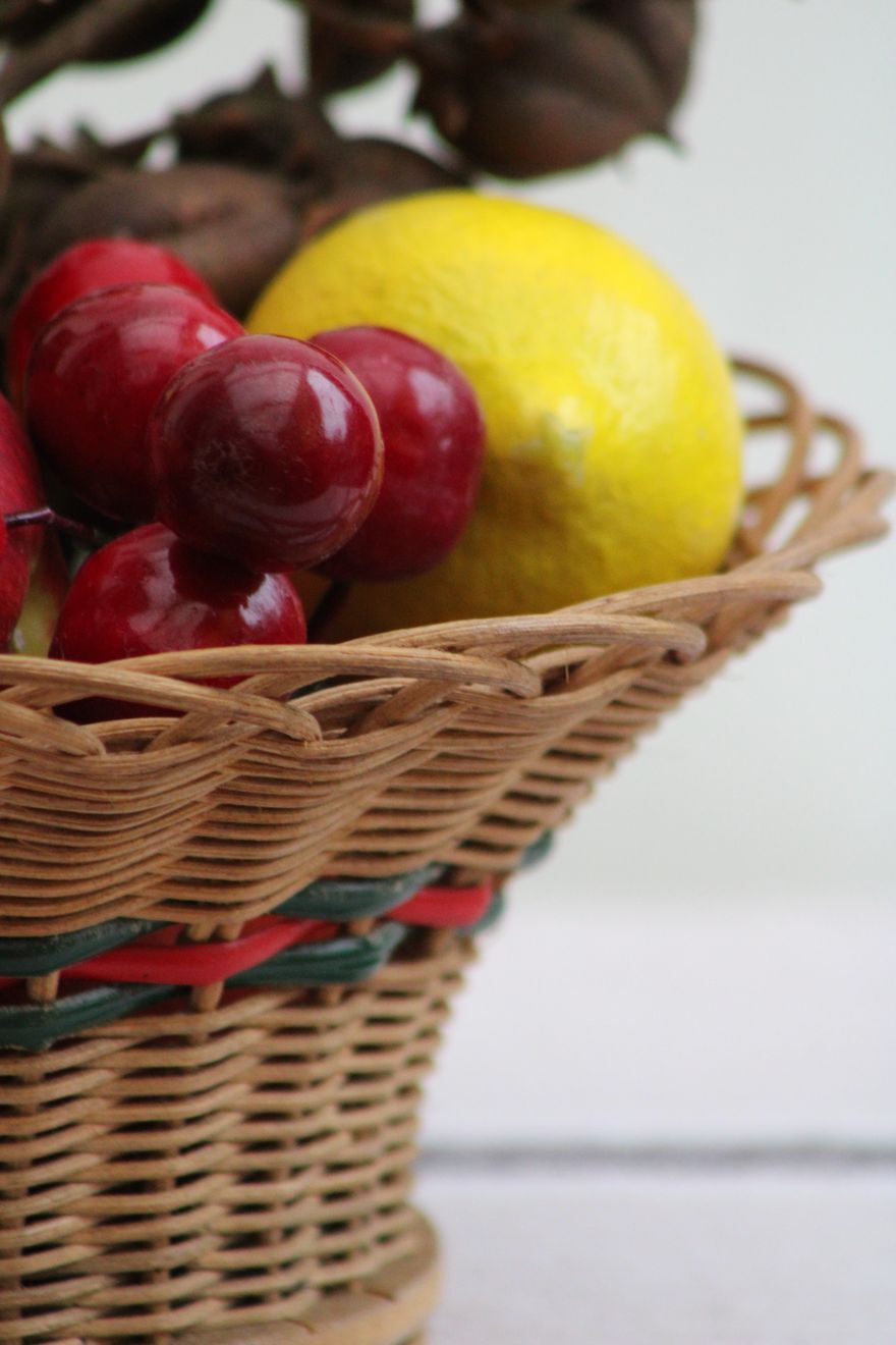 Vintage wicker basket