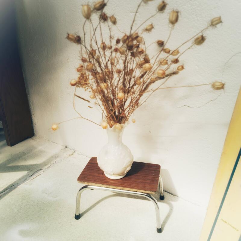 Vintage foot rest in formica