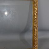 Nineteenth century frame gilded stucco wood decoration of roses 34x27 foliage 30.8x24.2 cm SB