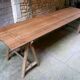 grande table de guinguette en bois sapin