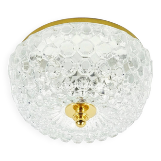 Plafonnier ou applique murale en verre à bulles du milieu du siècle par Helena Tynell pour Limburg, Allemagne, années 1960