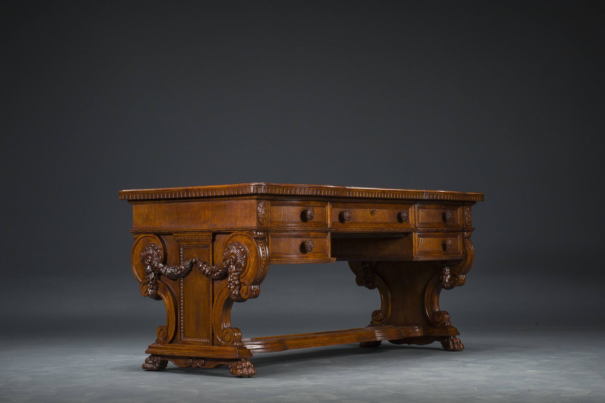 Vintage Neo-Renaissance Desk, 1920s