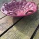 Vintage ceramic bowl from the 1950s, Vallauris style, light burgundy.