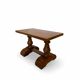 A small, rustic walnut wooden table, crafted from solid walnut wood, 1