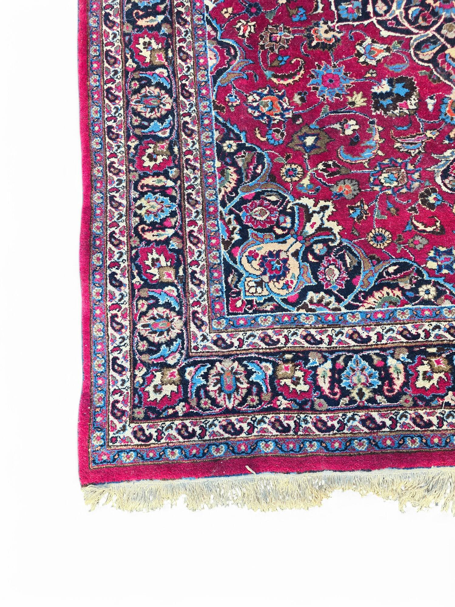 Antique Persian handmade wool rug