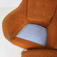 Set of two orange wing armchairs Interier Praha, Czechoslovakia