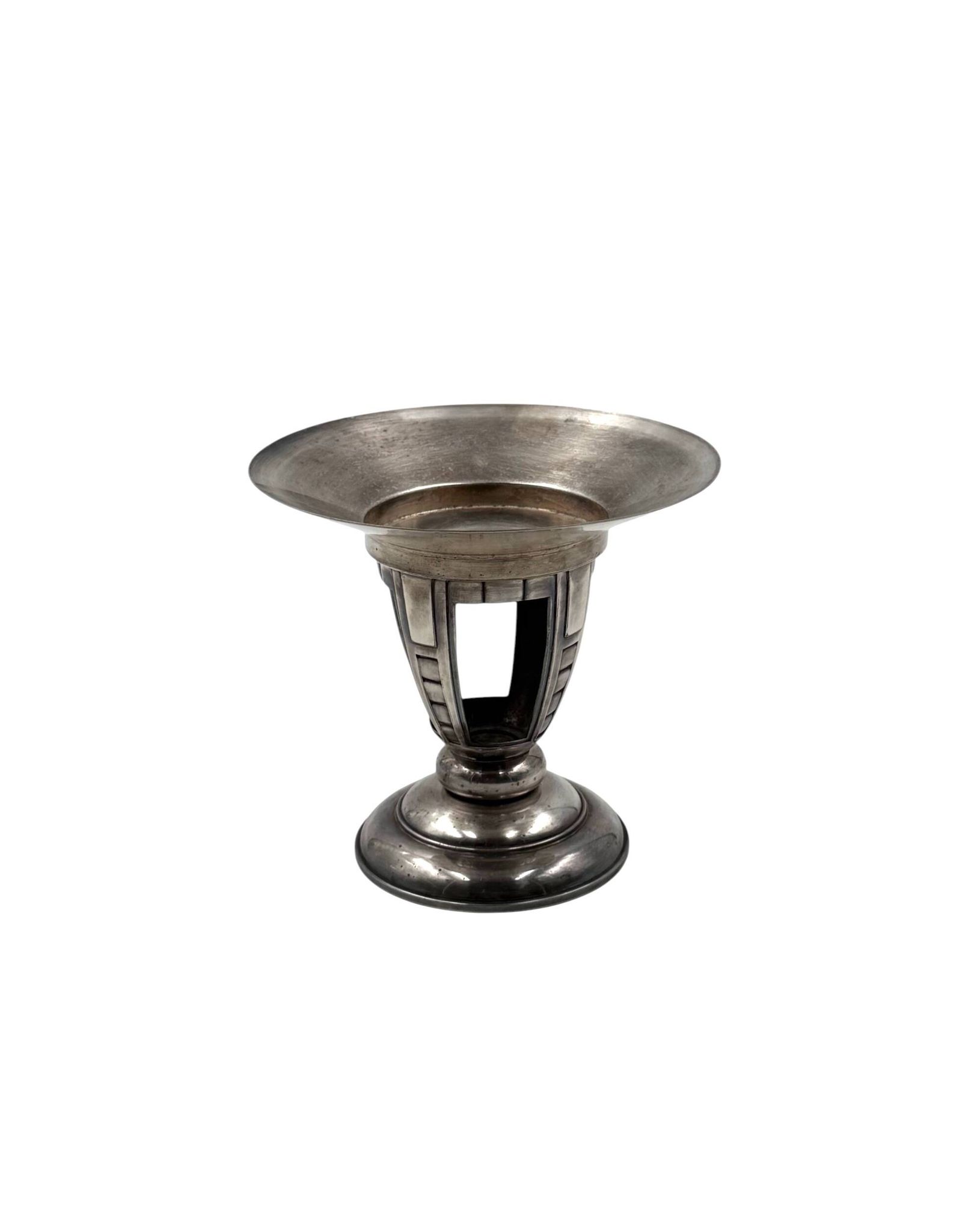Art Deco silver-plated coup / vide poche, France 1940s