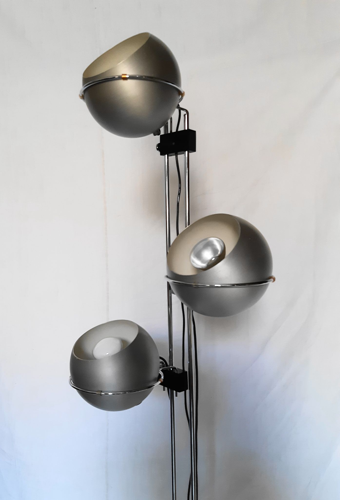 Lampadaire 3 globes "eyes-ball" de Goffredo Reggiani,années 70