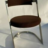 1970 stainless steel chair chrome style treck