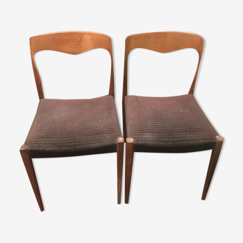 4 chaises teck de Niels Otto moller