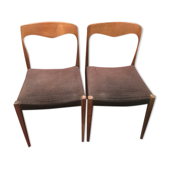 4 chaises teck de Niels Otto moller