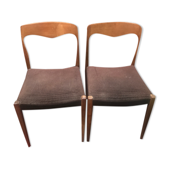 4 teak chairs Niels Otto moller