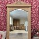Oak trumeau mirror