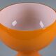1970s Italian Space-Age Orange Glass Mushroom Vase