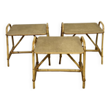 Bamboo and rattan side table / end table