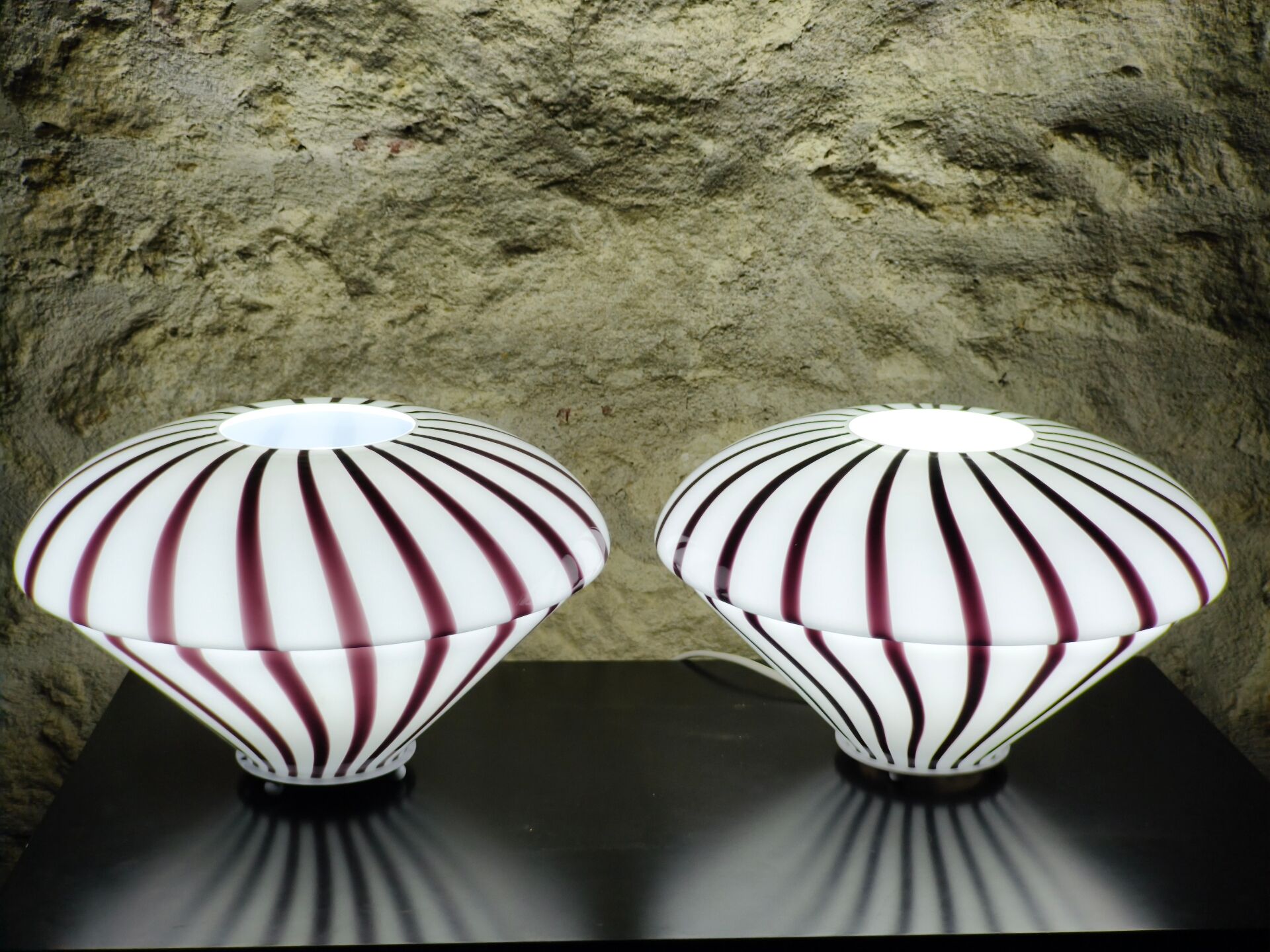 Authentic vintage blown glass lamps