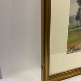 Old painting, landscape, signed M Duclos XX century