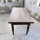 Solid oak farmhouse table with integrated extensions 1950