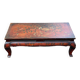 Table basse asiatique motifs fleurs
