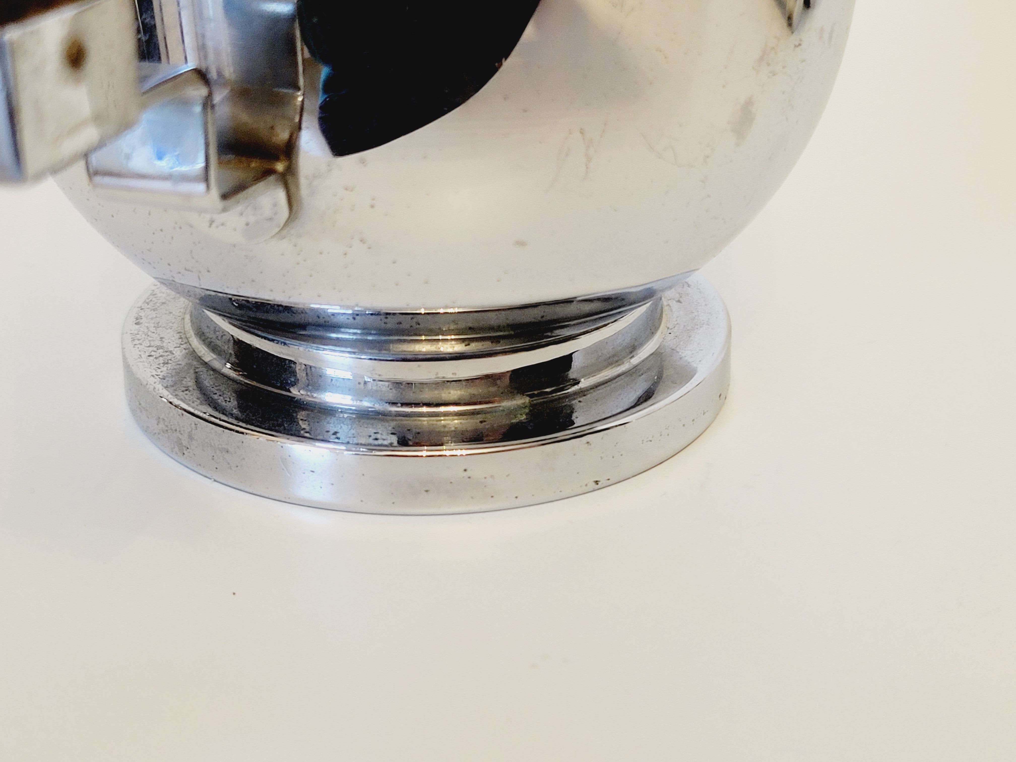 Old tea maker art deco metal and wood