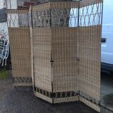Vintage wicker screen 50s
