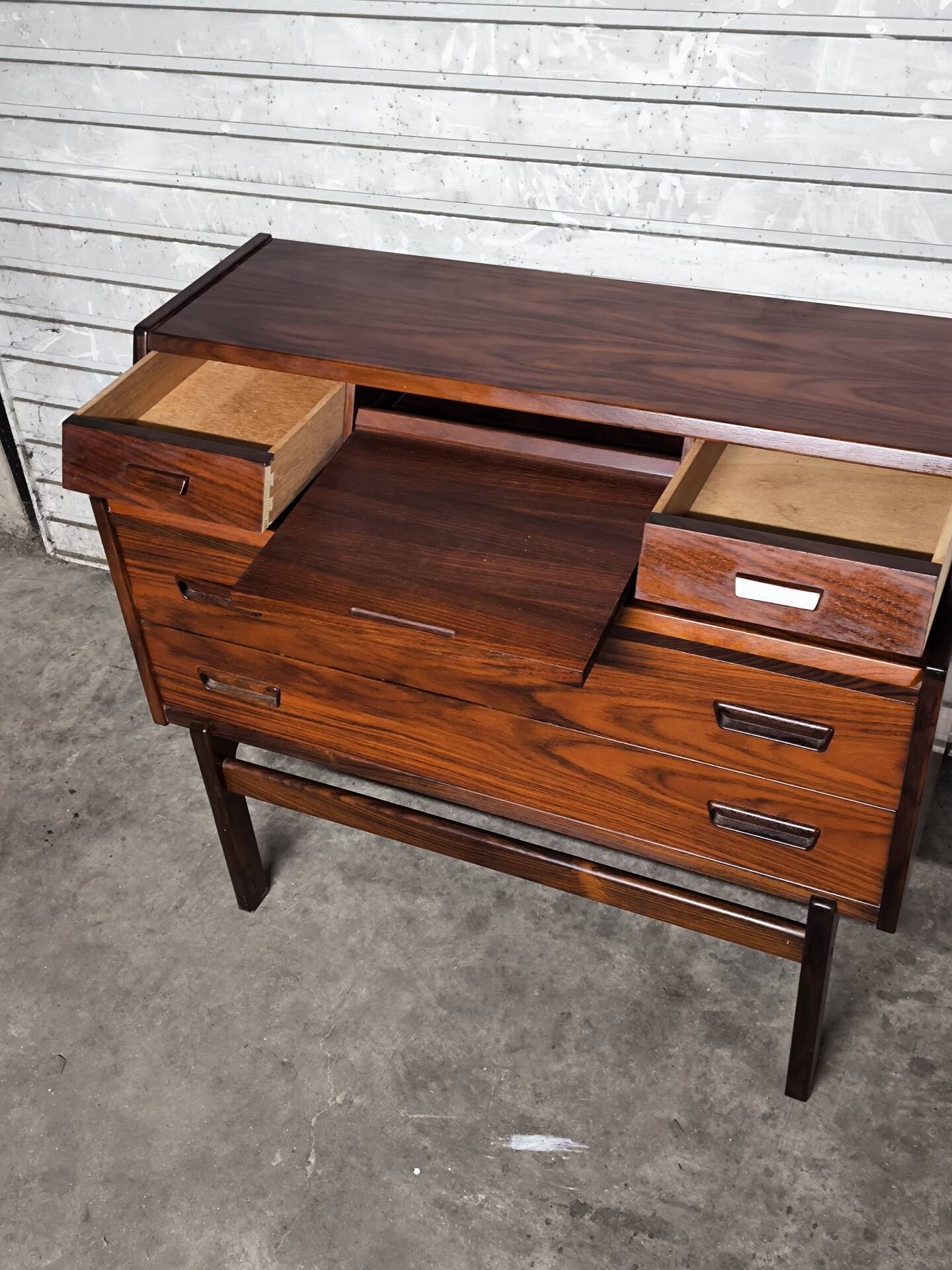 Vintage Scandinavian secretary Arne Wahl Iversen 1960 rosewood