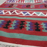 Berber carpet multicoloured wool 188 x 104 cm