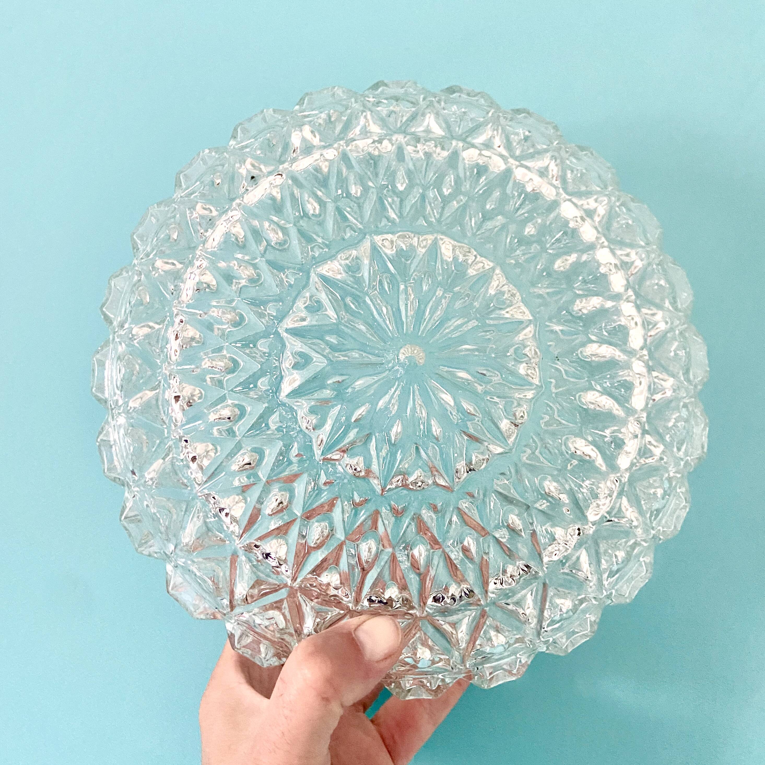 Holophane glass ceiling light - Ø 25 cm - H 9.5 cm