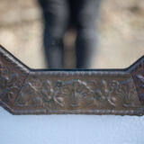Repelled brass mirror, 74x43cm