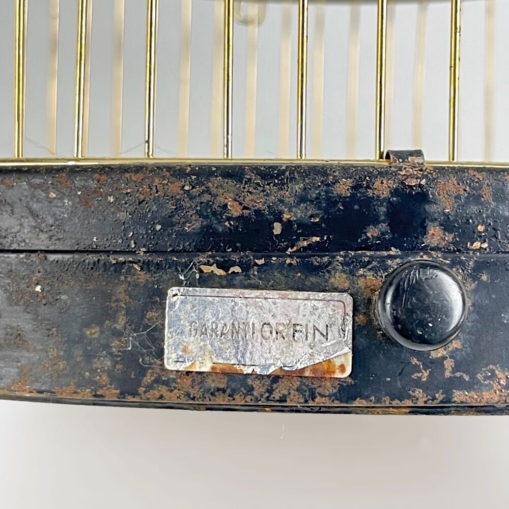 Golden bird cage with fine gold a.fay & co 1950