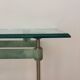 Metal and glass console, unique piece 1980