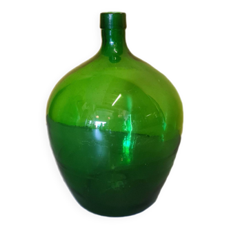 Small Model Green Glass Yeast Bottle, 1950s