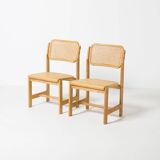 Dining chair by Zenon Baczyk, produced by GFM, Poland, 1970s, natural cane