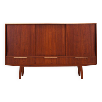 Teak highboard, Danish design, 1970s, production: Denmark
