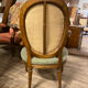 Pair of Louis XVI style medallion armchairs