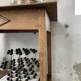 Oak spindle leg console