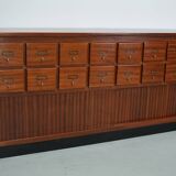 Vintage Mid-Century Dutch Hardwood Shop / Apothecary or Filing Cabinet