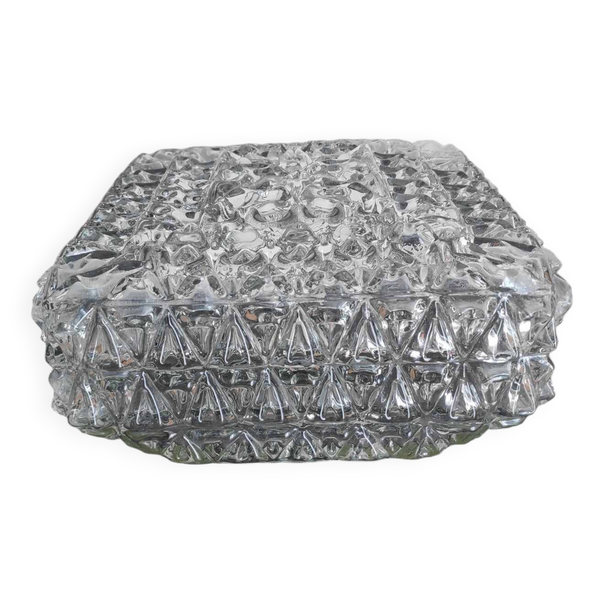 Large Clairopal glass ceiling light from the 60s