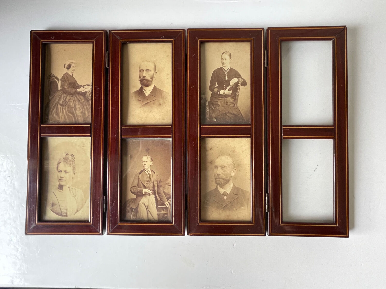 1800’s wooden foldable picture frame