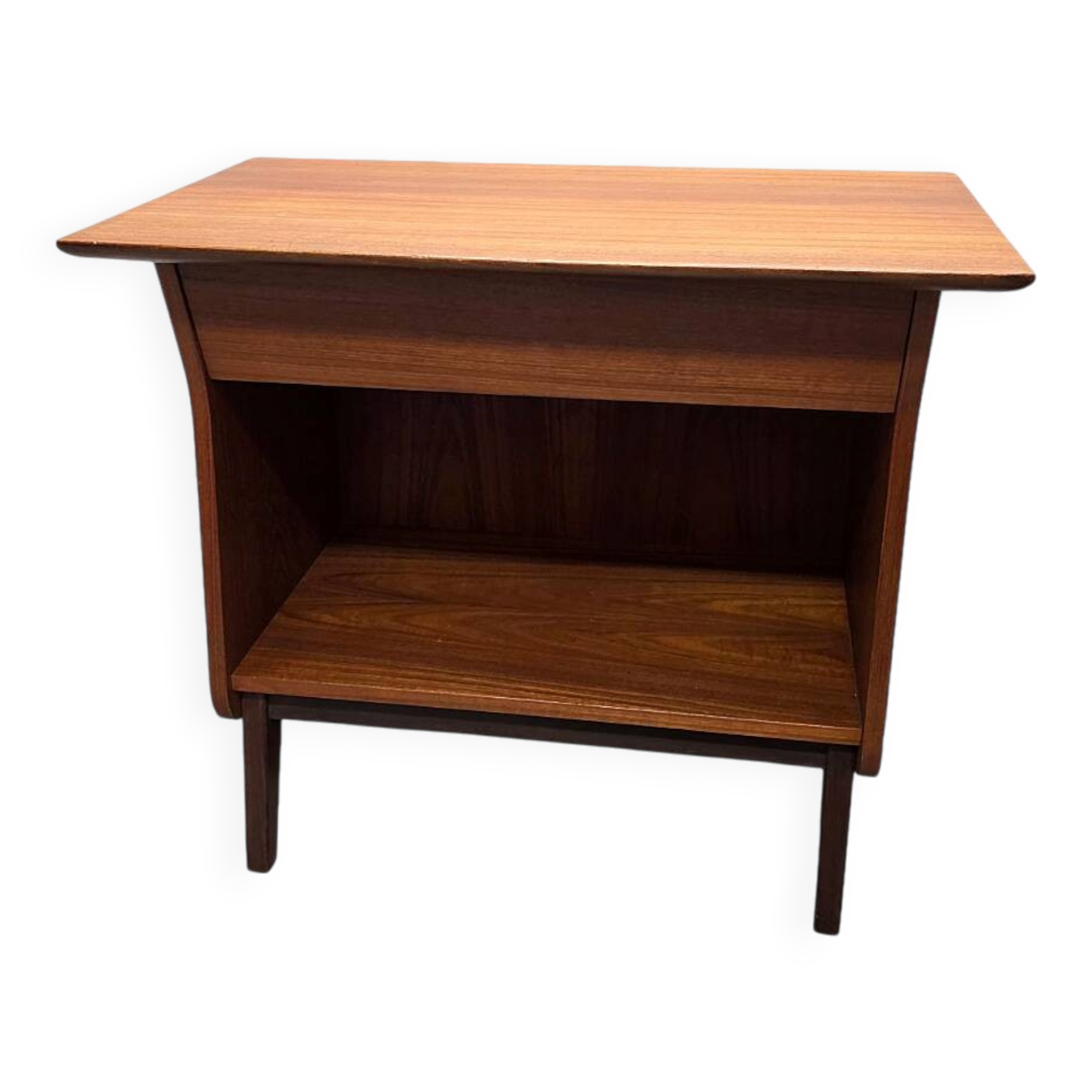 Armoire murale vintage en placage teck avec tiroir, datant des années 1960.